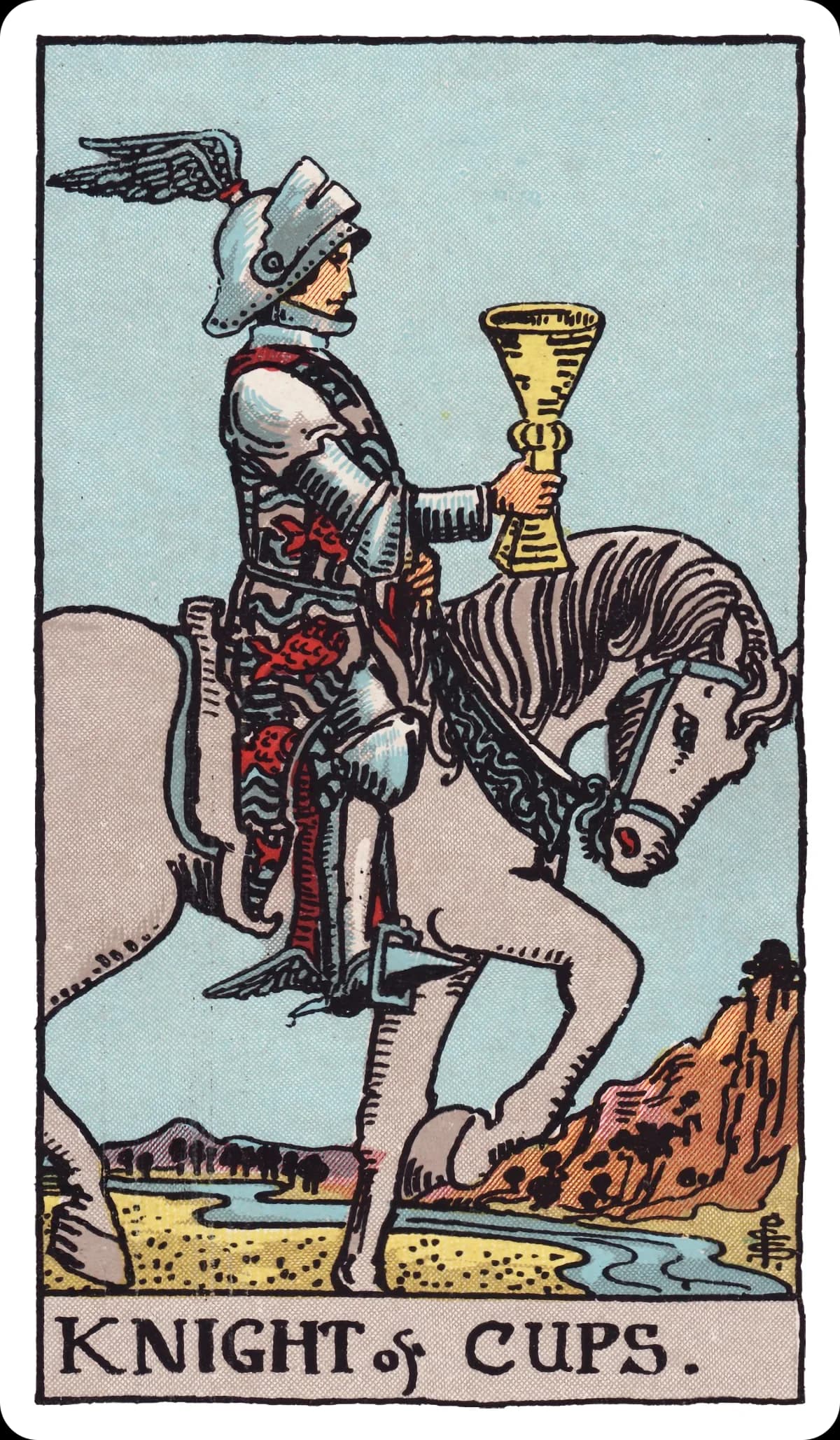 Карта Таро «Рыцарь Кубков»